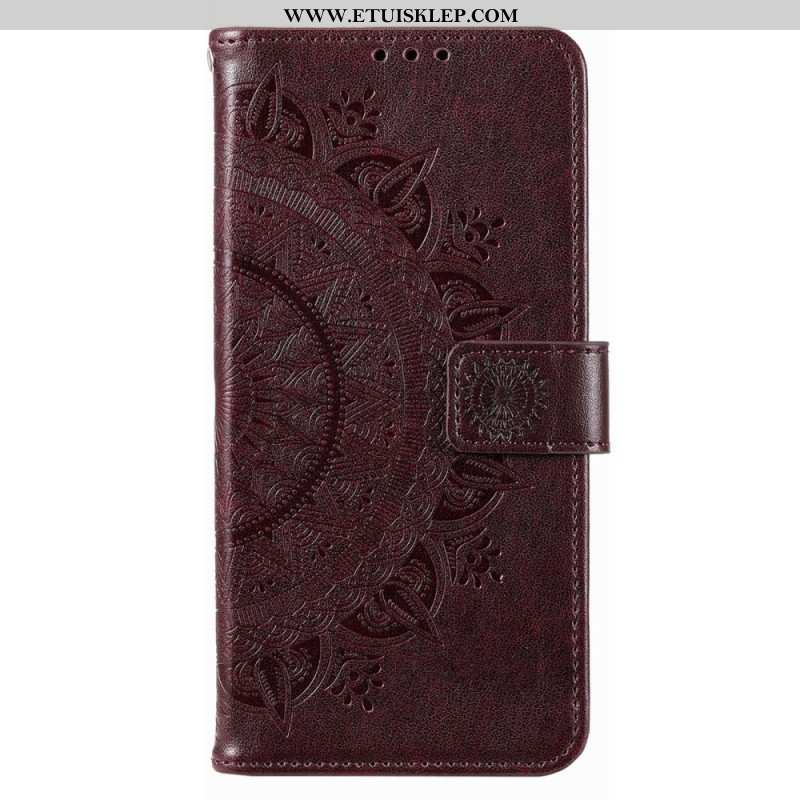 Etui Folio do Poco X4 Pro 5G Mandala Sun Ze Smyczą